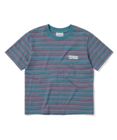 THISISNEVERTHAT Striped W Tee Light Blue