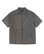 THISISNEVERTHAT THISISNEVERTHAT Damaged Denim Zip Shirt Grey