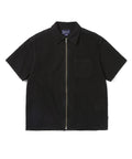 THISISNEVERTHAT THISISNEVERTHAT Damaged Denim Zip S/S Shirt Black