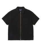 THISISNEVERTHAT THISISNEVERTHAT Damaged Denim Zip S/S Shirt Black