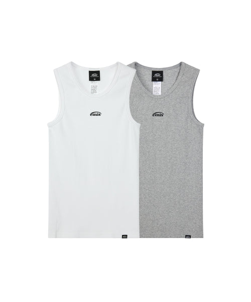 EMIS EMIS T-Shirt Sleeveless - White/Gray
