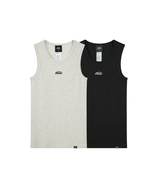 EMIS EMIS T-Shirt Sleeveless Oatmeal/Black