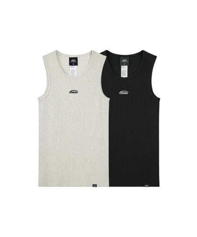 EMIS T-Shirt Sleeveless Oatmeal/Black