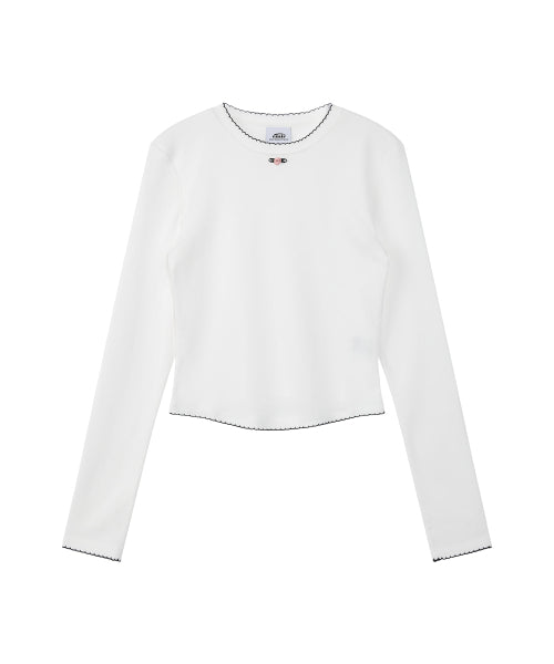 EMIS EMIS T-Shirt Mini Corsage Sleeve - White