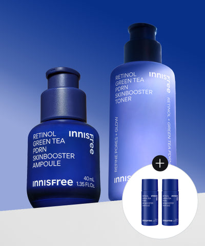 Innisfree Retinol Green Tea PDRN Skin Booster Ampoule 40mL
