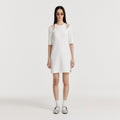 EENK YENDER Half Sleeve Cutout Dress - White