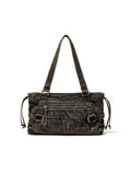 MATIN KIM MATIN WASHED DENIM SQUARE BAG
