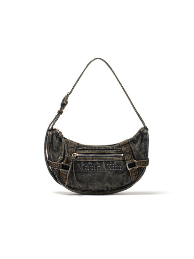 MATIN WASHED DENIM MINI HOBO BAG