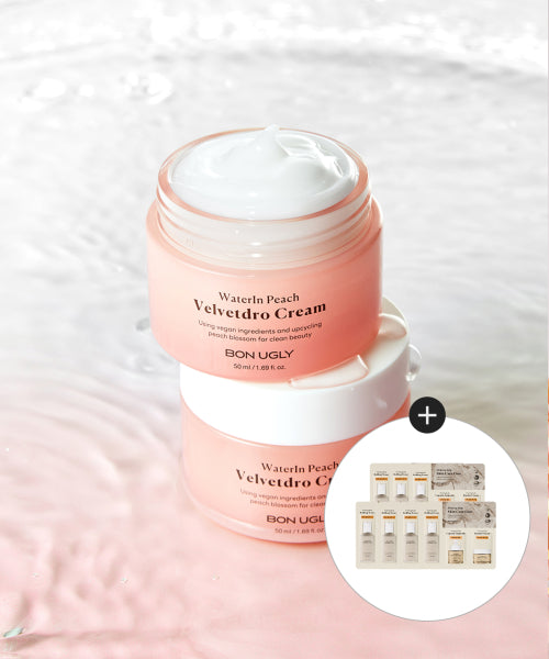 BON UGLY Water in Peach Velvet Draw Cream 50ml + 7 firming kelp types (1.5ml x 3) included