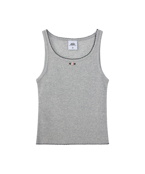 EMIS EMIS T-Shirt Mini Corsage Sleeveless - Gray