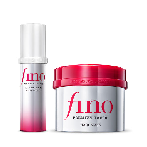 FINO Premium Touch Hair Oil Serum Airy Smooth + Hair Mask