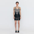 EENK EENK Corset High-Rise Leather Mini Skirt