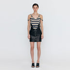EENK EENK Corset High-Rise Leather Mini Skirt