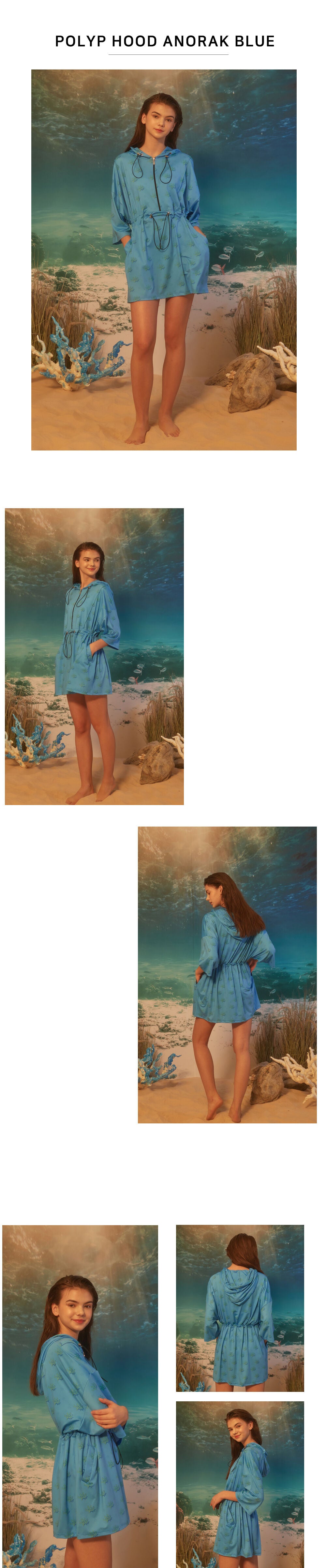SALTY FLOWER SALTY FLOWER Polyp Hood Anorak Blue