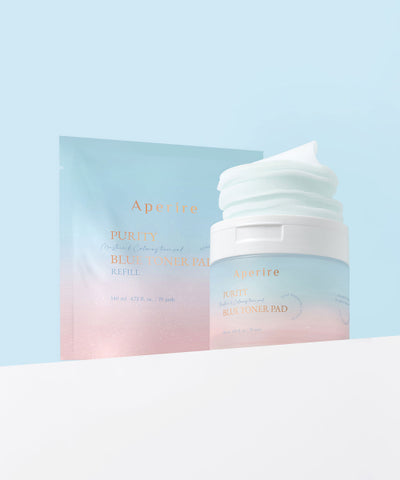 [2pack] Aperire Pure Blue Toner Pad 140ml 70 sheets + 70 refills