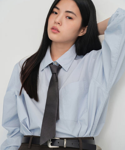 MUSINSA STANDARD WOMAN Women's silk slash cut tie gray