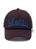 MATIN KIM MATIN KIM Mesh Trucker Ball Cap in Brown