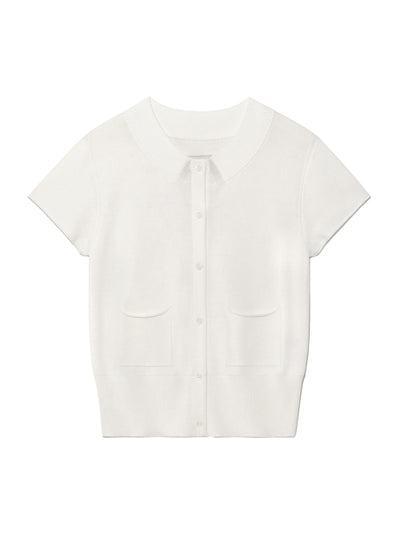 MATIN KIM Pocket Point Half Cardigan