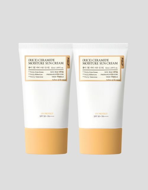 Fully rice serum moisturizing sunscreen 2-piece set.