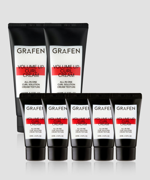 GRAFEN Volume Up Curl Cream Large Capacity 450ml (150+150+30*5)