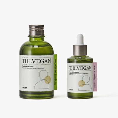 The Vegan Hydro Aha Toner 150ml + Cica Serum 50ml