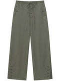 MATIN KIM MATIN KIM Wide Pants with Button Detail
