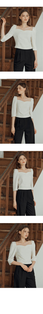 DEHEVE Chloe Tulip Blouse [Ivory]