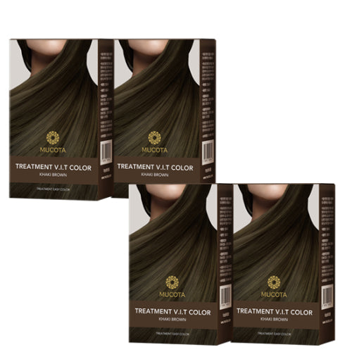 MUCOTA Treatment Easy Color Hair Dye Season 2 Latest 4 Boxes Dark Brown