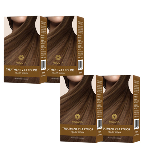 MUCOTA Treatment Easy Color Hair Dye Season 2 Latest 4 Boxes Yellow Brown