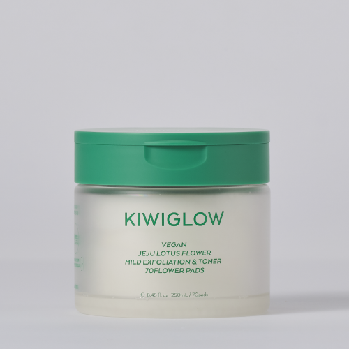 KIWIGLOW Kiwi Glow Vegan Jeju Lotus Mild Dead Cell Care Toner Pad with 70 Flowers
