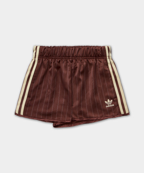 ADIDAS ADIDAS Pinstripe Satin Short Pants - Brown