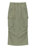 MATIN KIM MATIN KIM Cargo Skirt Khaki
