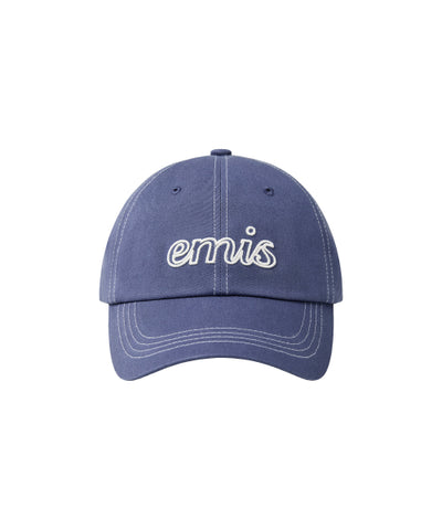 EMIS Hat Lettering Logo White Stitch Navy