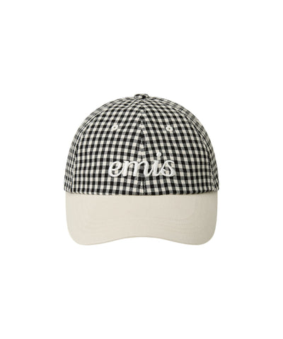EMIS Gingham Check Ball Cap - Black