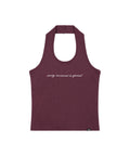 EMIS EMIS Halter Neck Tank Top - Burgundy