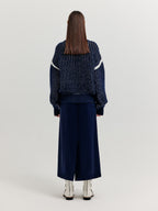 EENK EENK XUEST Oversized Knit Turtleneck - Navy
