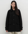 MUSINSA STANDARD WOMAN MUSINSA STANDARD WOMAN Coat Half Balmacan [Black]