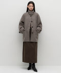 MUSINSA STANDARD WOMAN MUSINSA STANDARD WOMAN Coat Half Balmacan [Taupe]