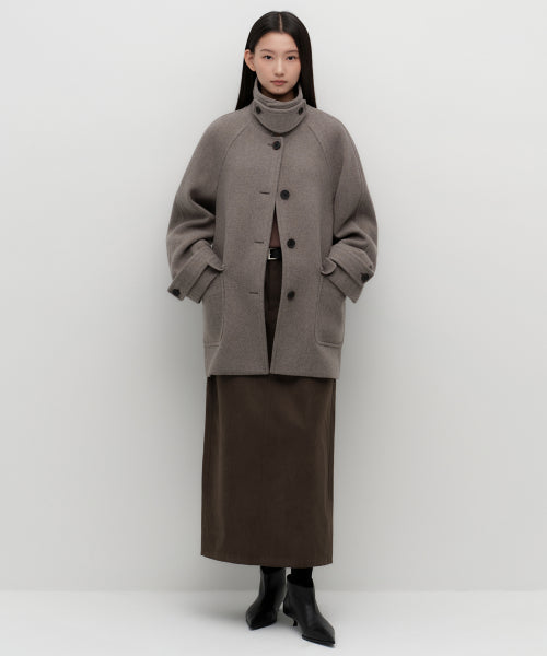 MUSINSA STANDARD WOMAN MUSINSA STANDARD WOMAN Coat Half Balmacan [Taupe]