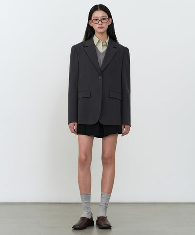 MUSINSA STANDARD WOMAN Boxy Blazer Gray