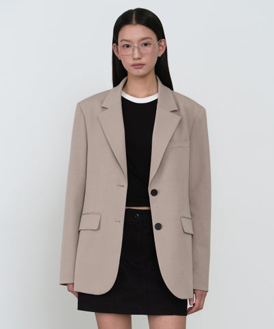 MUSINSA STANDARD WOMAN Women's Boxy Blazer Light Beige