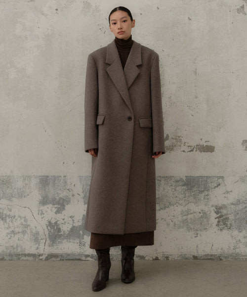 MUSINSA STANDARD WOMAN MUSINSA STANDARD WOMAN Women's Coat Over Shoulder Maxi [Taupe]