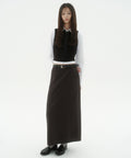 MUSINSA STANDARD WOMAN MUSINSA STANDARD WOMAN Maxi Skirt Dark Brown