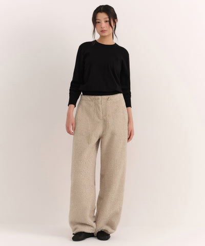 MUSINSA STANDARD WOMAN Women's Bookle Fleece Parachute Pants (Light Beige)
