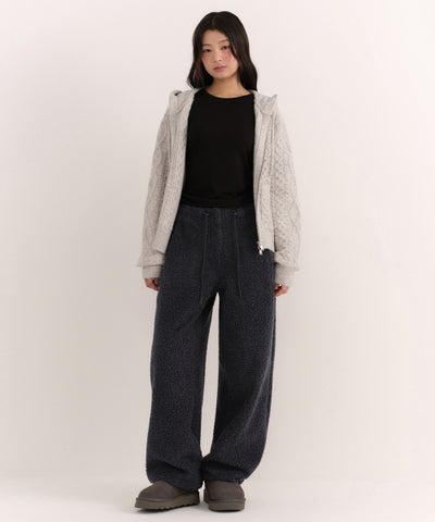 MUSINSA STANDARD WOMAN Women's Bookle Fleece Parachute Pants [Medium Gray]