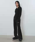 MUSINSA STANDARD WOMAN MUSINSA STANDARD WOMAN Women's Velor Corduroy Flare Banding Pants (Black)