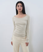 MUSINSA STANDARD WOMAN MUSINSA STANDARD WOMAN T-Shirt Slim Long Sleeve [Cream]