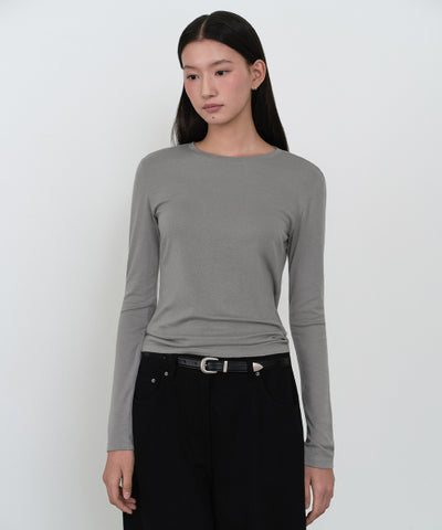 MUSINSA STANDARD WOMAN T-Shirt Medium Gray