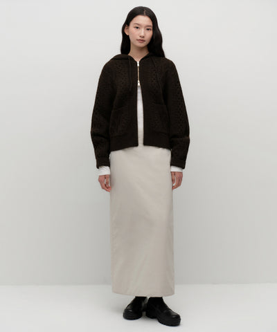 MUSINSA STANDARD WOMAN Women's Padded Maxi Skirt [Dusty Cream]