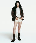 MUSINSA STANDARD WOMAN MUSINSA STANDARD WOMAN Women's Mini Boucle Knit Shorts Light Beige